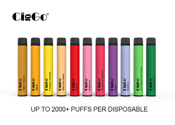 950mAh 2000 Puffs Disposable Vape Pod Kit Stainless Steel Material
