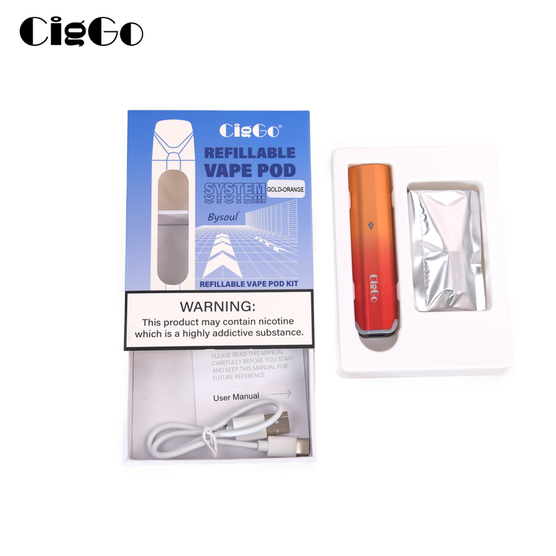 CigGo Bysoul Refillable Vape Device 2ml Pod System Starter Kit