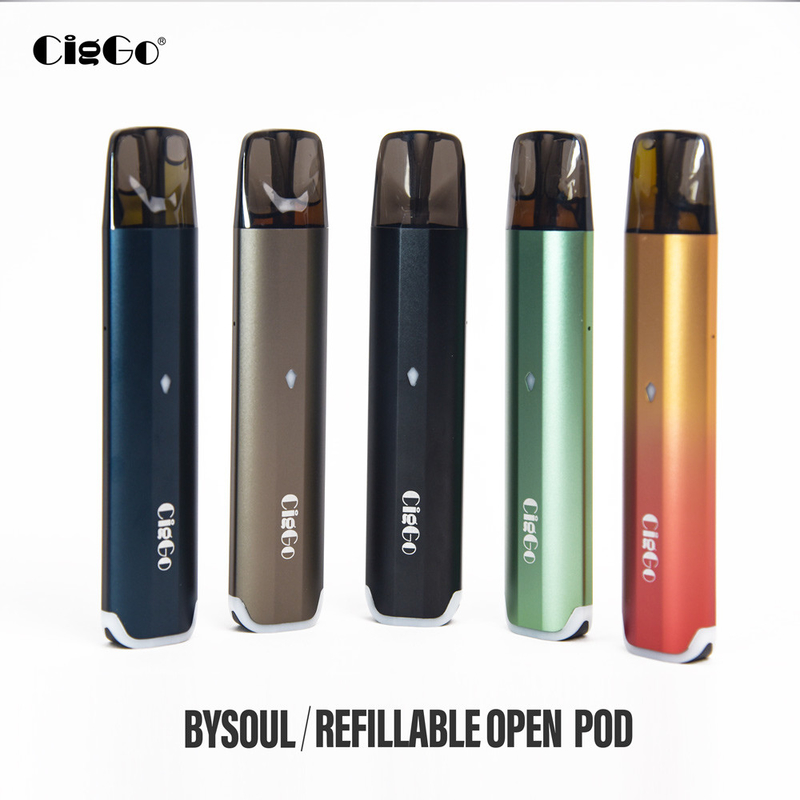 Refillable Open Pod System Vape Device 2.5ml Rechargeable Type C Ceramic Heating Coil