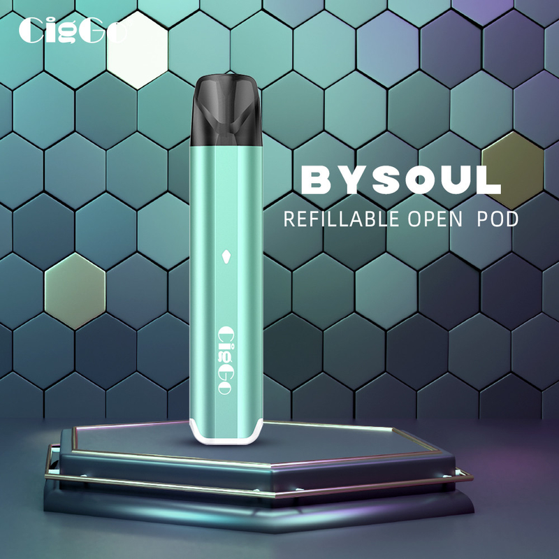 Rechargeable Refillable Pod Vape THC Vape Kit Original Bysoul 2ml Green Color